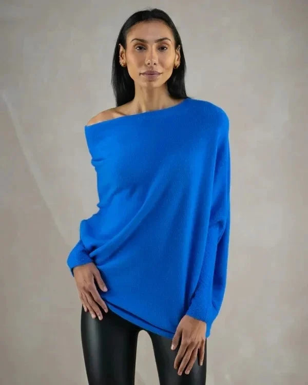Asymmetrical Draped Sweater by Paulina