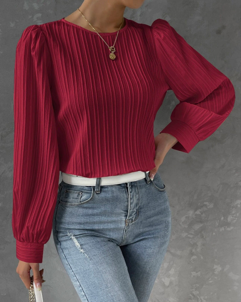 Chic Round Neck Blouse