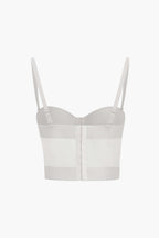 Underwire Mesh Bustier Top