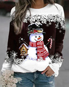 Freda - Vibrant Snowman Sweater Design