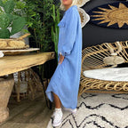 Women’s Solid Color Denim Dress