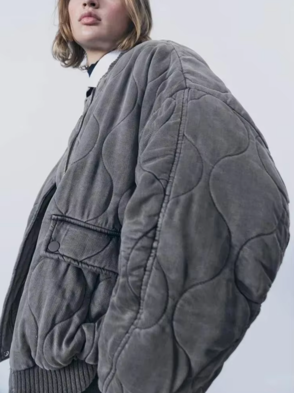 Destiny Round Neck Cotton Jacket