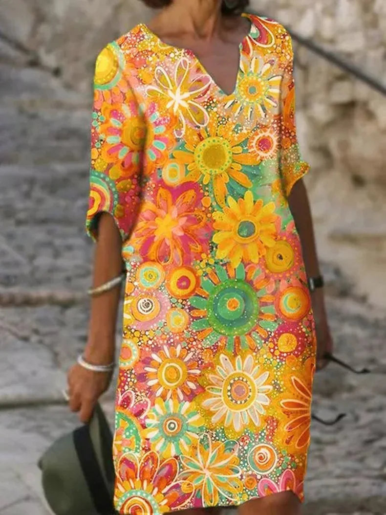 Elegant Floral Dress - Stylish Design with a Comfortable Fit