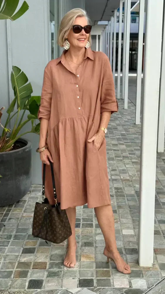 Tricia - Relaxed Cotton Midi Dress