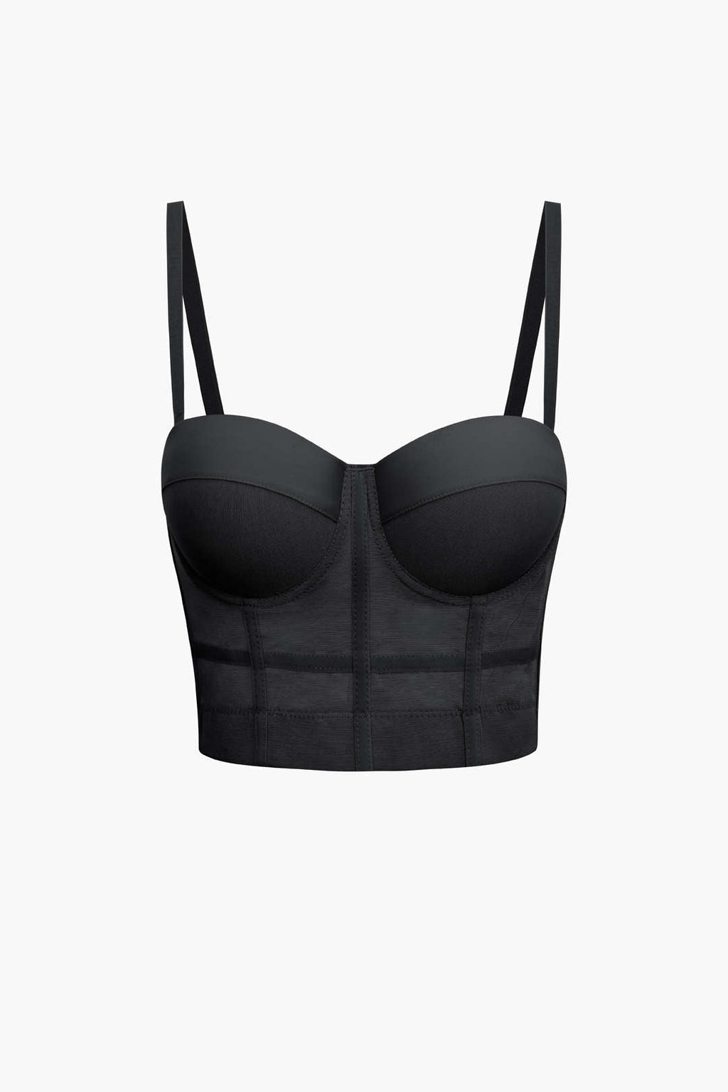Underwire Mesh Bustier Top