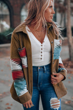 Aztec-Patterned Corduroy Jacket