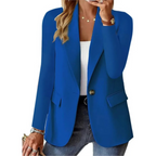 Button-Closure Women's Blazer with Practical Pockets