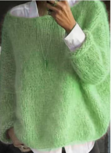 Vibrant Off-Shoulder Knit Pullover