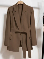 Emilia Pocketed Blazer with Waist Belt