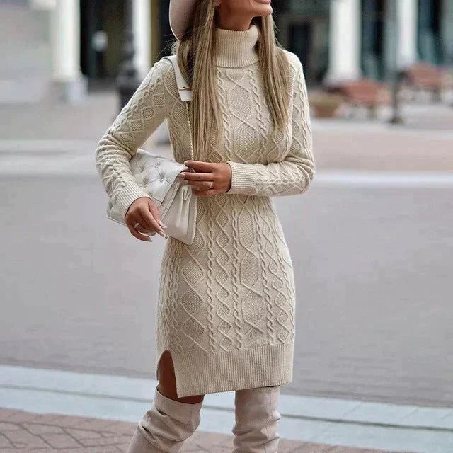 Chic Knit Winter Dress