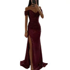 Chic V-Neck Evening Gown