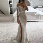 Chic V-Neck Evening Gown