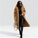 Stylish Long Plush Fleece Coat for Women