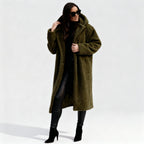 Stylish Long Plush Fleece Coat for Women