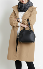 Women's Plus Size Hooded Trench Coat