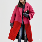 Plus Size Women's Long Wool Coat