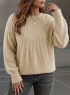 Cozy Plus Size Women's Ribbed Knit Sweater