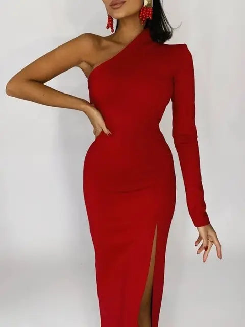 Chic One-Shoulder Elegant Dress