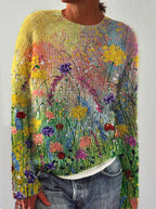 Lora Women's 3D Floral Knit Pullover
