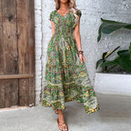 Vintage-Inspired Bohemian Maxi Dress