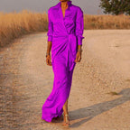 Chic Women's Summer Dress with a Wrap Neck Design