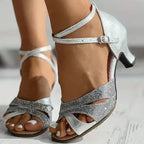 Glittering Women's Heeled Sandals