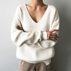 Cozy V-Neck Knit Sweater