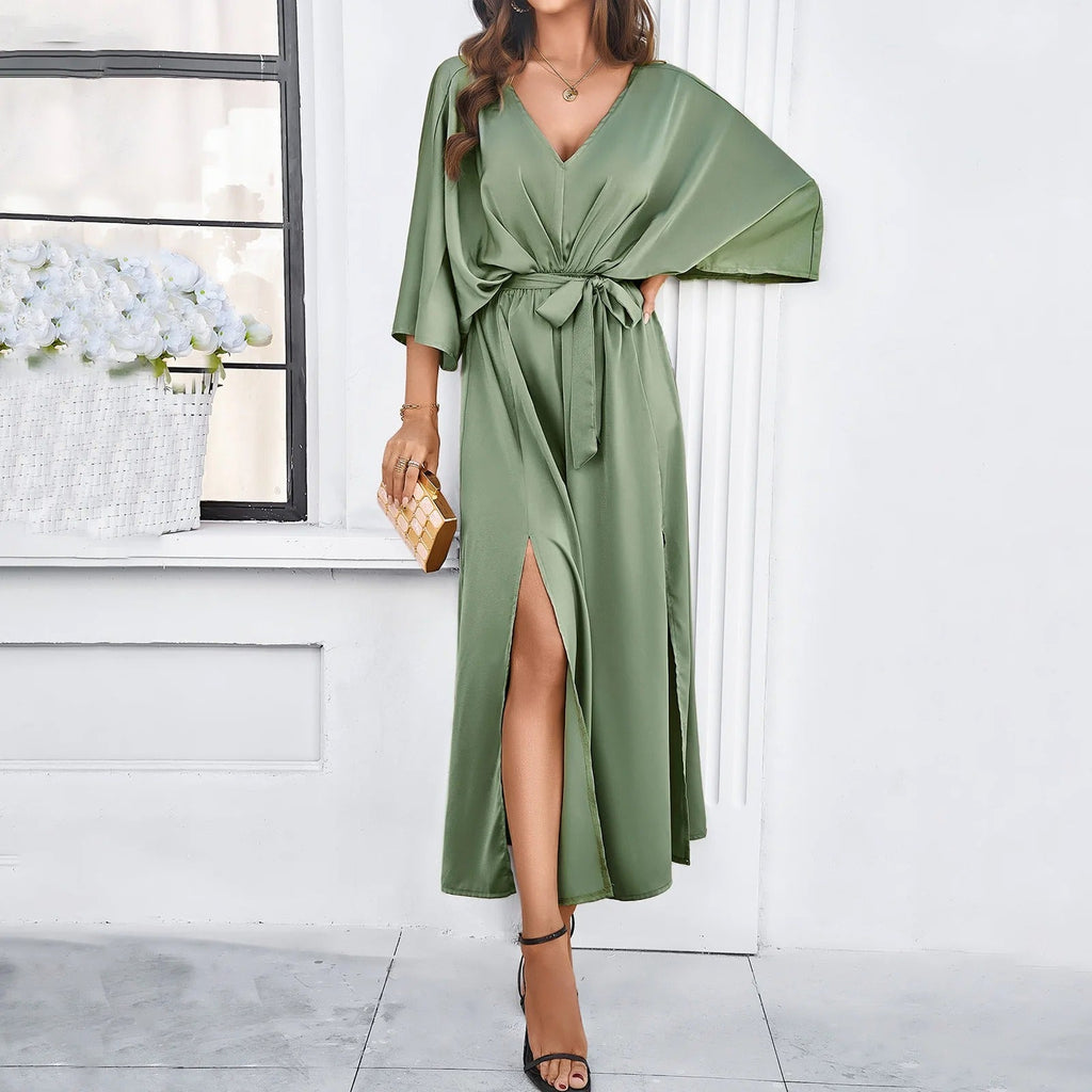 Taupe Wrap Dress