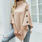 Chic Turtleneck Poncho