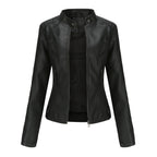 Collar-Free Biker Jacket