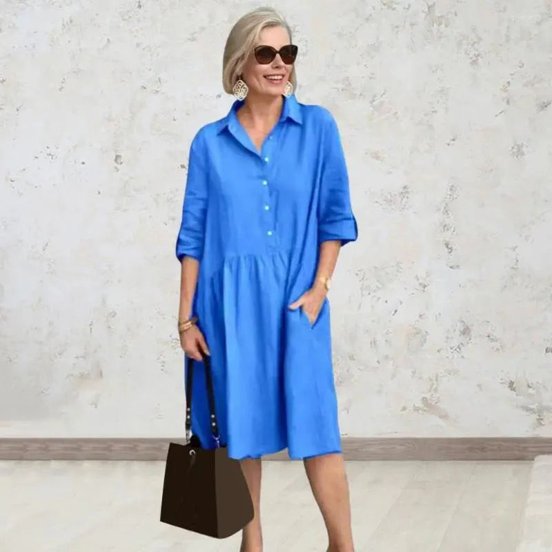 Tricia - Relaxed Cotton Midi Dress