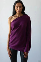 Asymmetrical Draped Sweater by Paulina
